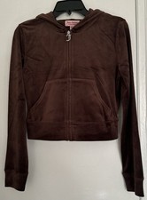 NWT! Juicy Couture Velour Brown Sugar Track Suit sweatsuit Women size SMALL