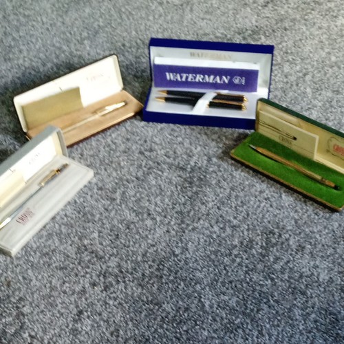 Waterman and cross vintage pen - and,