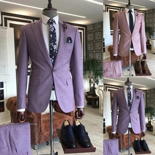 Men suit piece purple peak - purple,
