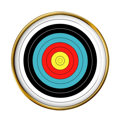 Archery target pin badge - archery,