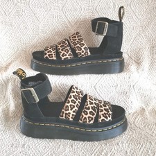 DR martens clarissa quad leopard print sandals size 6 