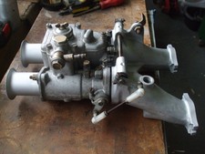 used  Weber 40 dcoe 34 complete with fittings and intake manifold made in Italy 