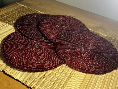 Set four vintage red - set,
