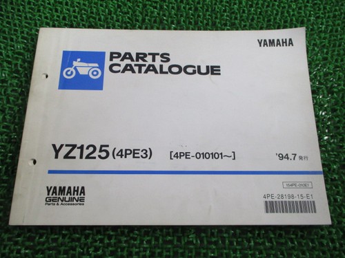 Yz125 parts list yamaha - parts,