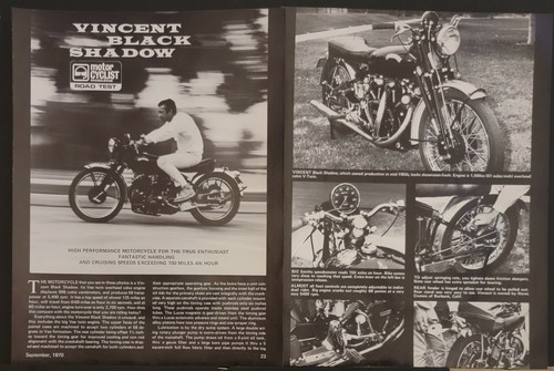1970 vincent black shadow - vincent, 4p
