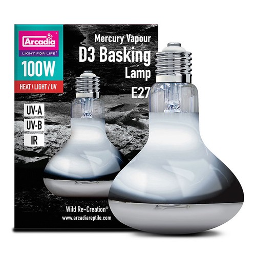 Arcadia basking lamp 100w - d3,