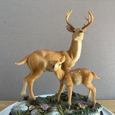 JULIANA Collection  Impressive STAG and FAWN DEER Figurine  VGC  8 inch