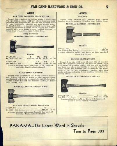 1939 paper axe axes - axes, double