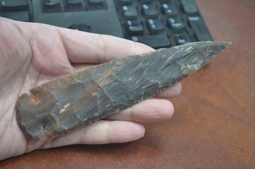 Agate stone spearhead - agate,