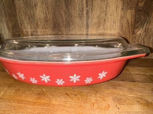 Pyrex snowflake gaiety coral - pyrex,