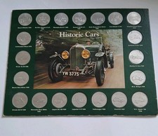 Historic Cars Shell Coin Collection Complete Set of 20 Coins (1886-1970)