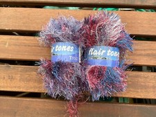 Tivoli flair tones shade 602 lot 2388 2x50g fluffy multicoloured wool