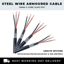 10MM 3 CORE SWA STEEL WIRE ARMOURED CABLE 6943X XLPE