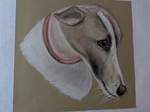Original pastel portrait - pastel,