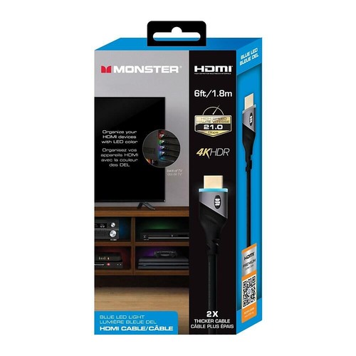 Monster hdmi cable hdr 6ft - cable, 4k