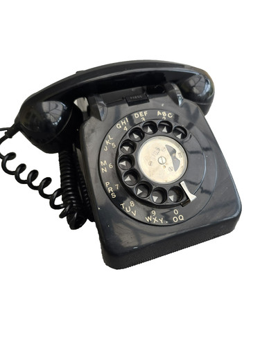 Vintage black rotary dial - vintage,