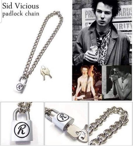 Sid vicious padlock chain - &,