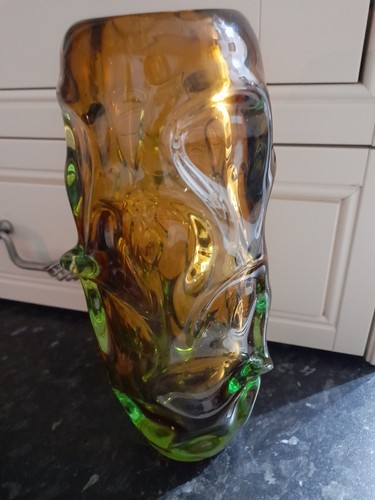 Art deco glass tall heavy - art,