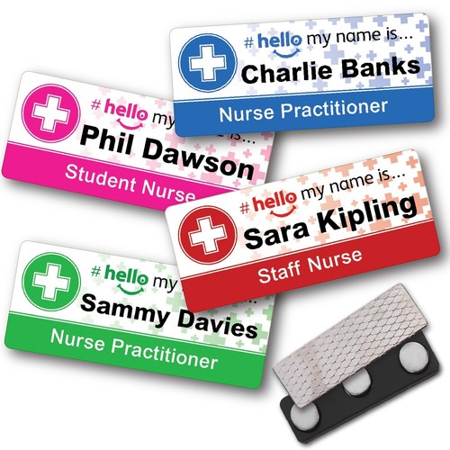 Hello name badge nurse - hello,