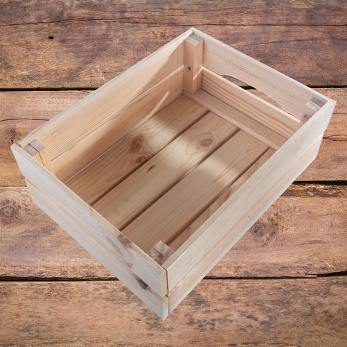 Shallow wooden crate - shallow,