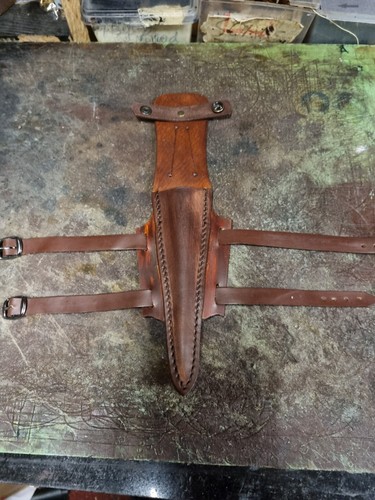 Ankle calf leather dagger - calf,