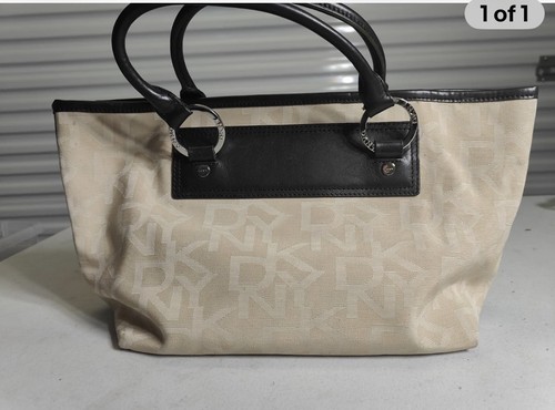 Dkny monogram handbag beige - dkny,