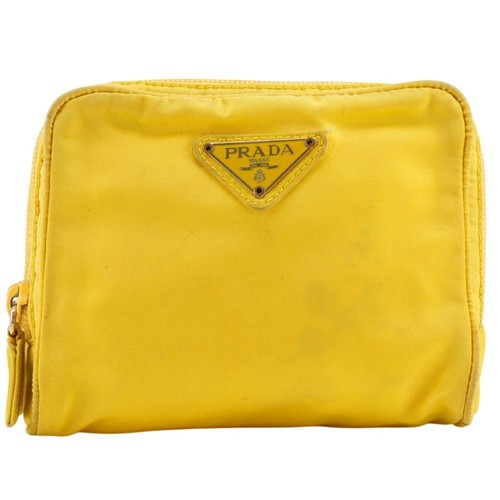 Prada nylon pouch yellow - nylon,