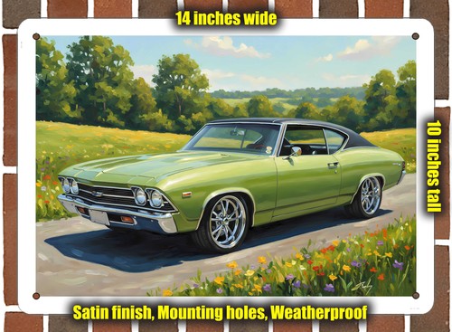 Metal sign 1969 chevrolet - sign,
