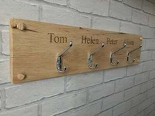Personalised Oak Coat Hook