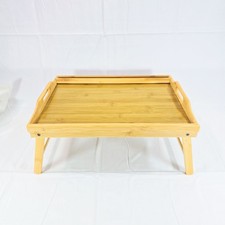 Foldable bamboo bed tray - bamboo,