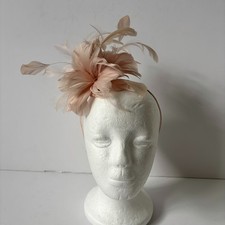 Phase Eight Pale Pink Headband Alice Band Fascinator With Feathers Wedding Races
