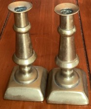 Brass Candlesticks Pair Of