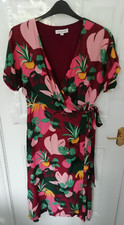 Emily and Fin 10 Burgundy Pink Green Mustard Plant Pots Cat Wrap Dress Pockets