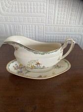 Lovely Sampson Bridgwood Gravy Boat & Saucer With Oriental Design