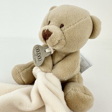 Doudou et Compagnie small Teddy Bear Soft Plush Toy Baby Comforter Blanket 10 cm