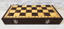 Rare Vintage Soviet Wooden Chess Board 1980s USSR Antique 40x40 cm Chess Board