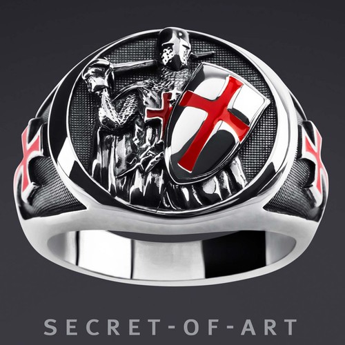 Knights templar masonic ring - knights,