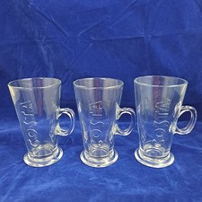 3x Costa Coffee Latte Glasses