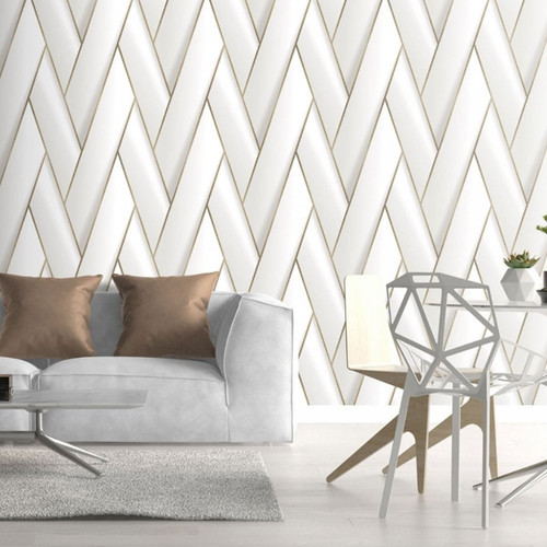 Off white geometric wallpaper - geometric,