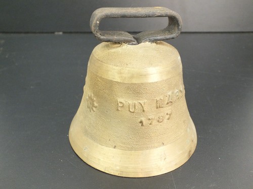 Vintage brass swiss cow bell - swiss,