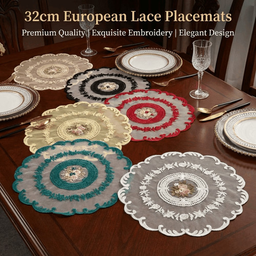 Lace trim embroidered table - trim,