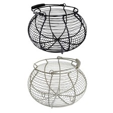Wire Egg Basket Egg Collecting Basket Organizer Rustic Egg Holder for Vegetables