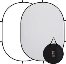 Kate Collapsible Backdrop Pop up Background Double-Sided White and Grey Screen F