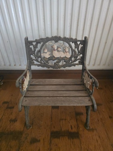 Small cast iron bench with - cast,