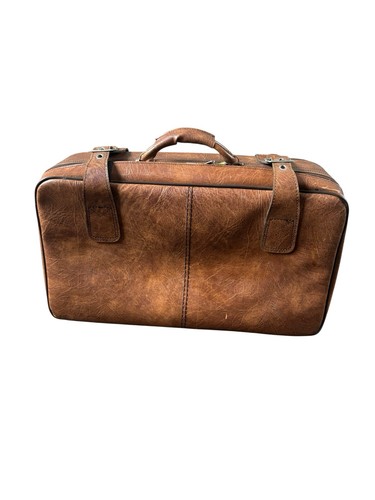 Faux leather vintage luggage - vintage,