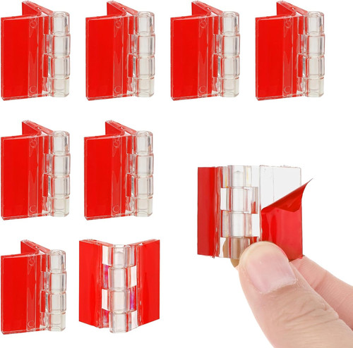 Clear plastic hinges - hinges,, acrylic