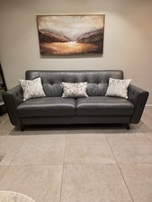 Grey Leather Couch