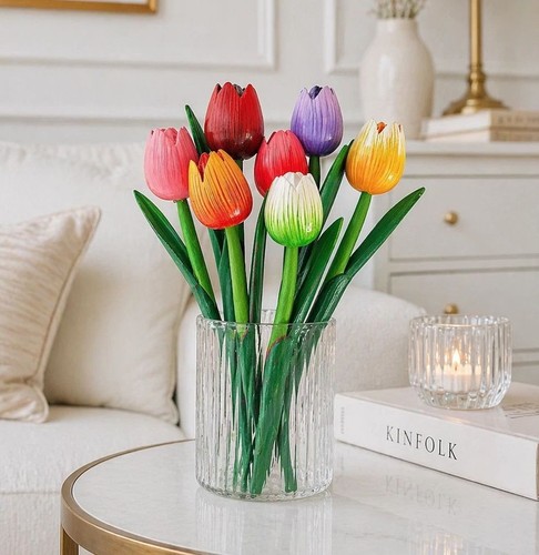 Wooden tulips bouquet - 7,