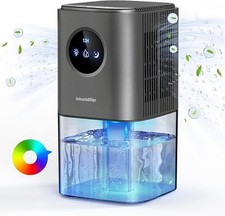 Home Dehumidifier Mini Digital Display Auto Off 7 Ambient Lights Quiet 1700ML