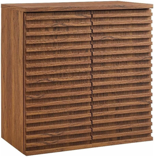 Compact walnut wall mounted - walnut, wall-mounted